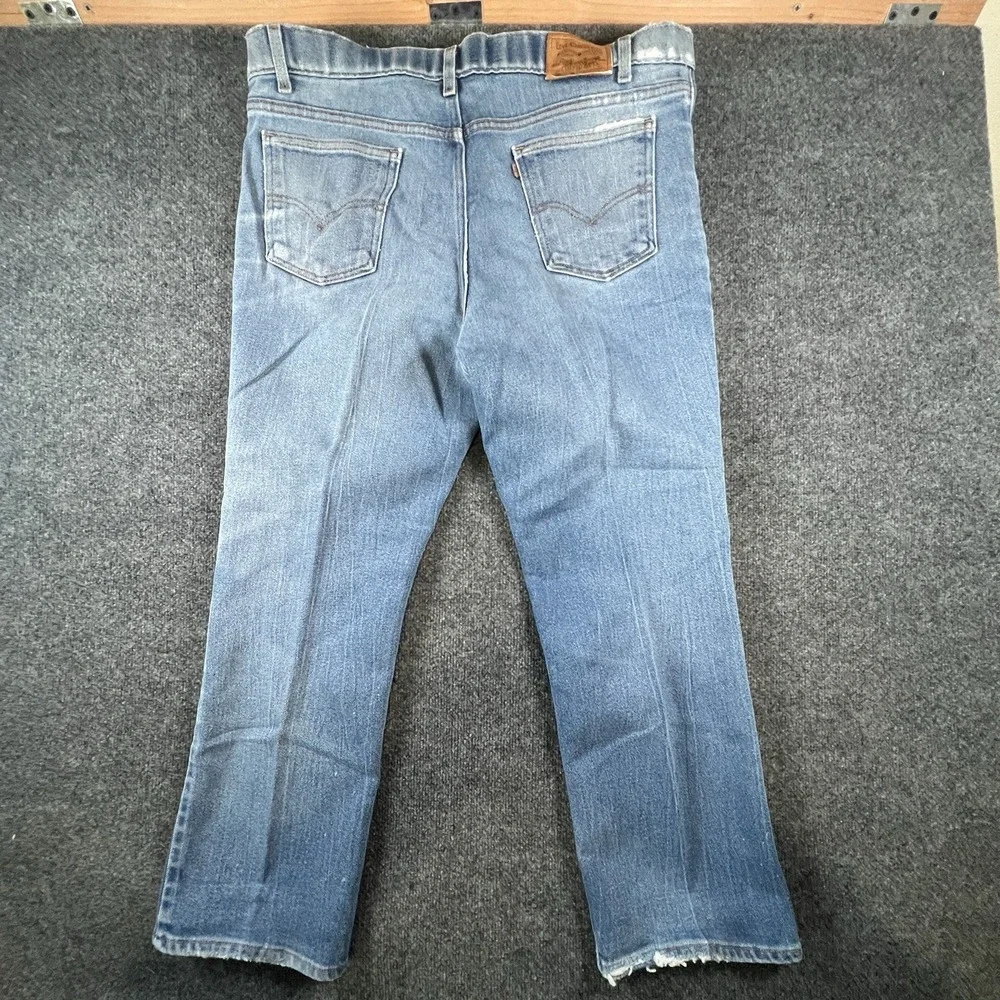 Levi's 547 Orange Tab Jeans 42x30(40x28) USA Made 90s Bootcut Distressed Vintage